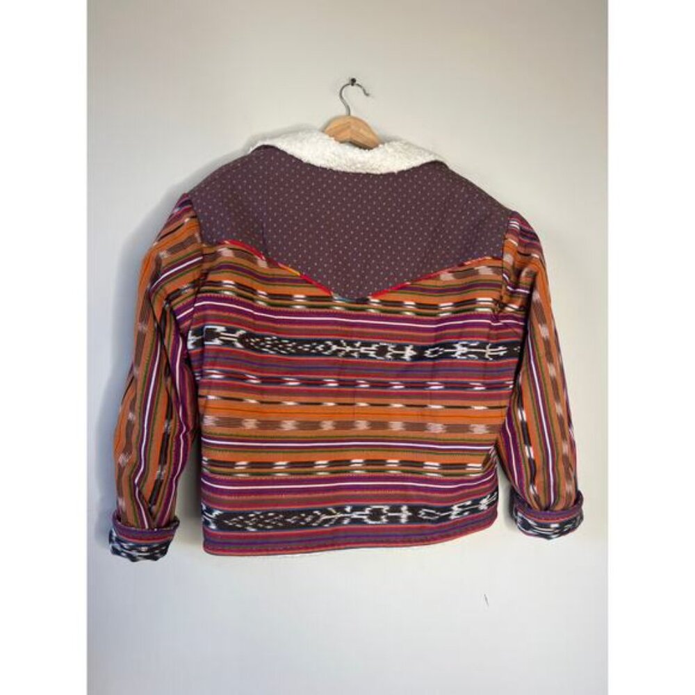 NEW Alix of Bohemia Sundowner Ochre Guatemalan Ikat Jacket Red Size: Medium - Picture 7 of 9